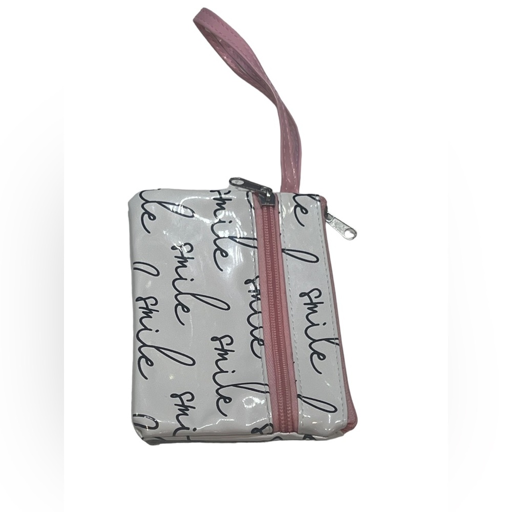 Wrist Wallet NWOT with front pocket with pink zipper